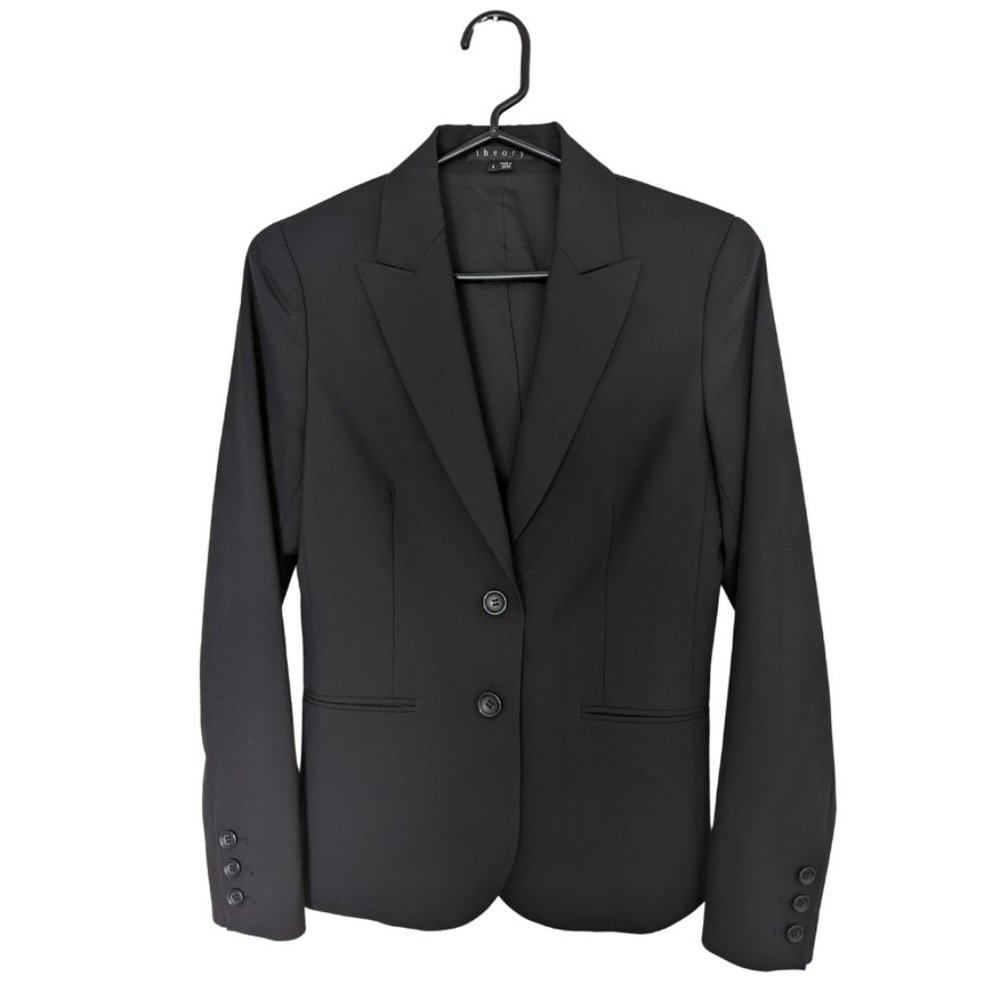 Theory Wool Blazer, Black, Women's US 6 (more like 4)